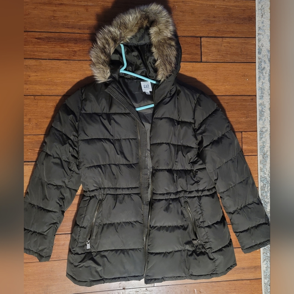Gap Olive Green Down Jacket - image 1